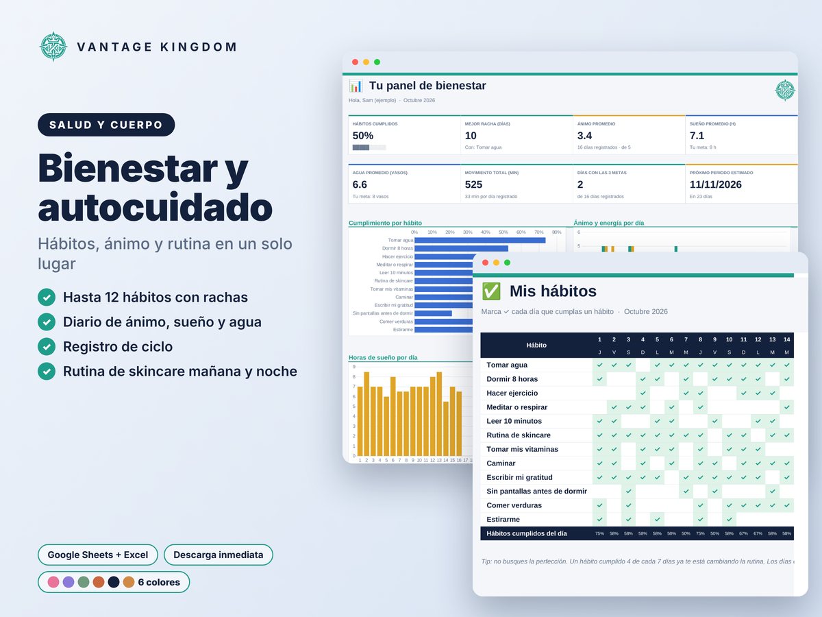 Portada de la plantilla Bienestar y autocuidado